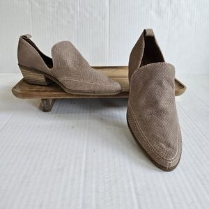 Lucky Brand Taupe Slip-On Pointed Ankle Booties